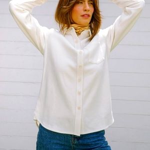 TRADLANDS WOOL BLEND SHIRT JACKET NATURAL